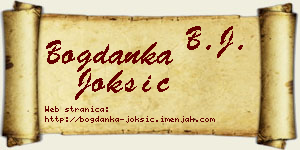 Bogdanka Joksić vizit kartica